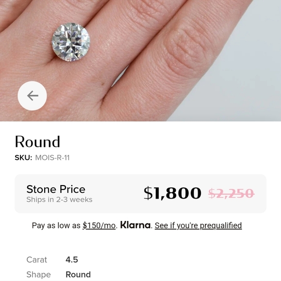 Moissanite loose 4.57 carat Gemstone - Picture 2 of 15